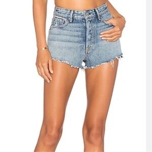 GRLFRND WOMENS CINDY JEAN DENIM SHORTS LOVE GROWS 30